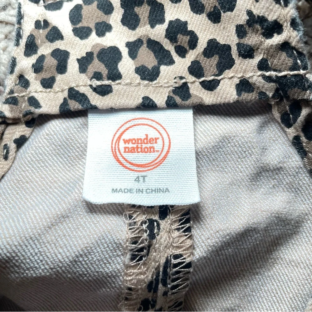 (2) Wonder NationToddler Girls' Jumper Dress Size 4T Tie Dye/Cheetah‎ dress